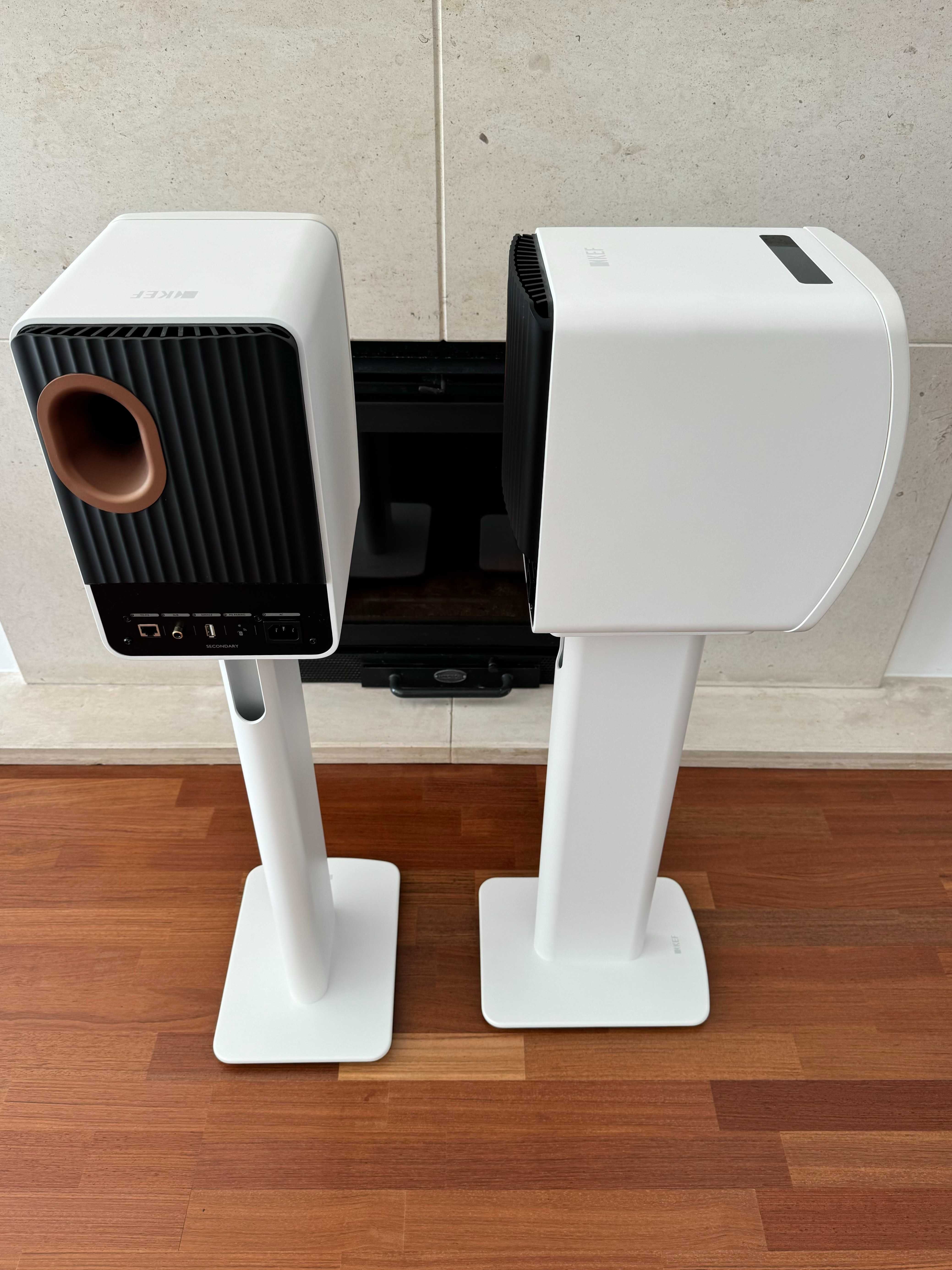KEF LS50 Wireless II speakers in white
