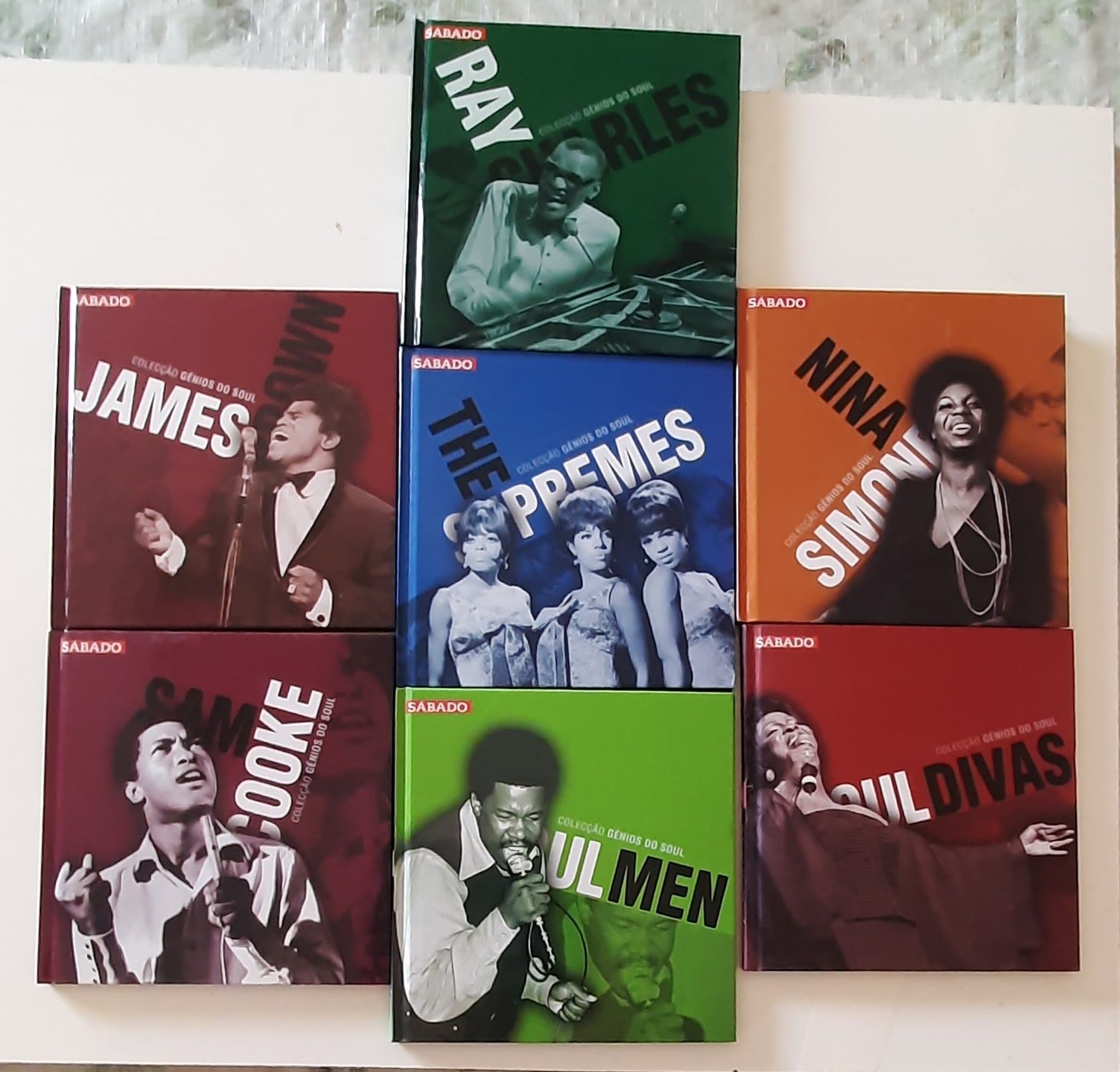 7 livros com cd "Genios do Soul"