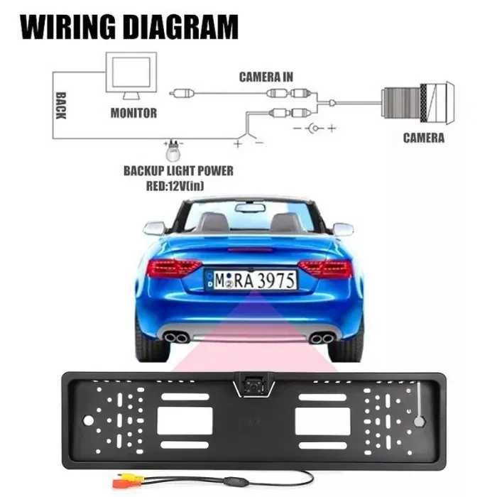 Camera de marcha atrás no suporte de matrícula - artigo NOVO