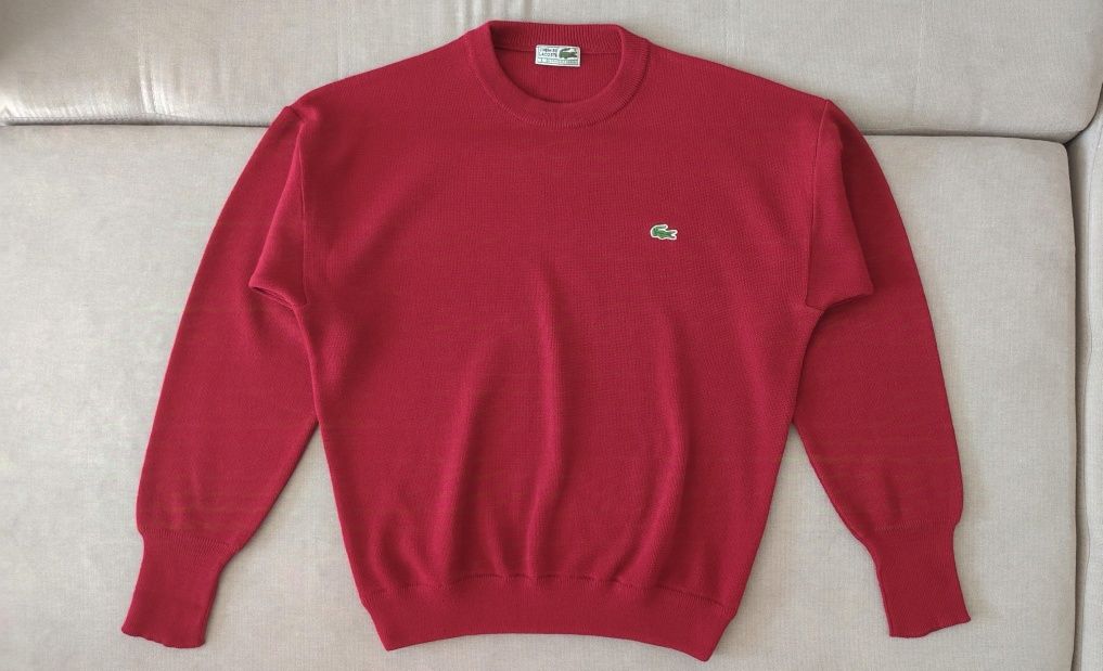 Sweter męski Lacoste L burgundowy
