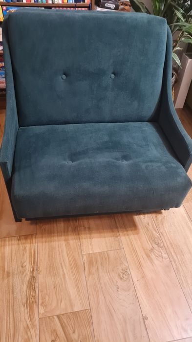 Black Week -Rozkładana mało używana sofa- Amerykanka tapczanik fotel