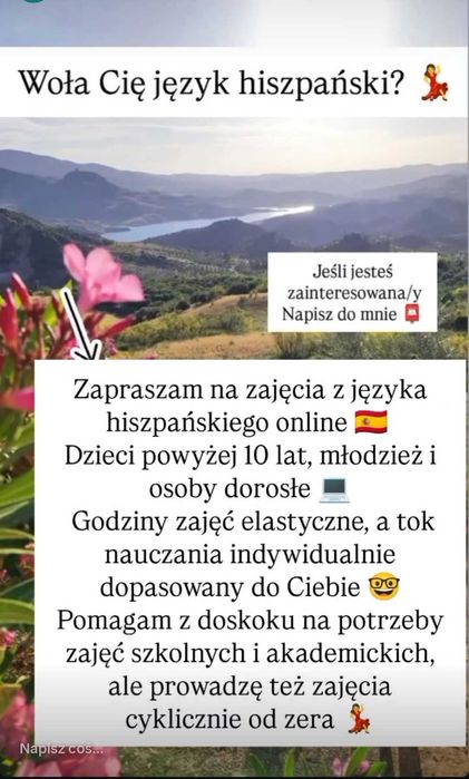 Język hiszpański online od podstaw lub korepetycje