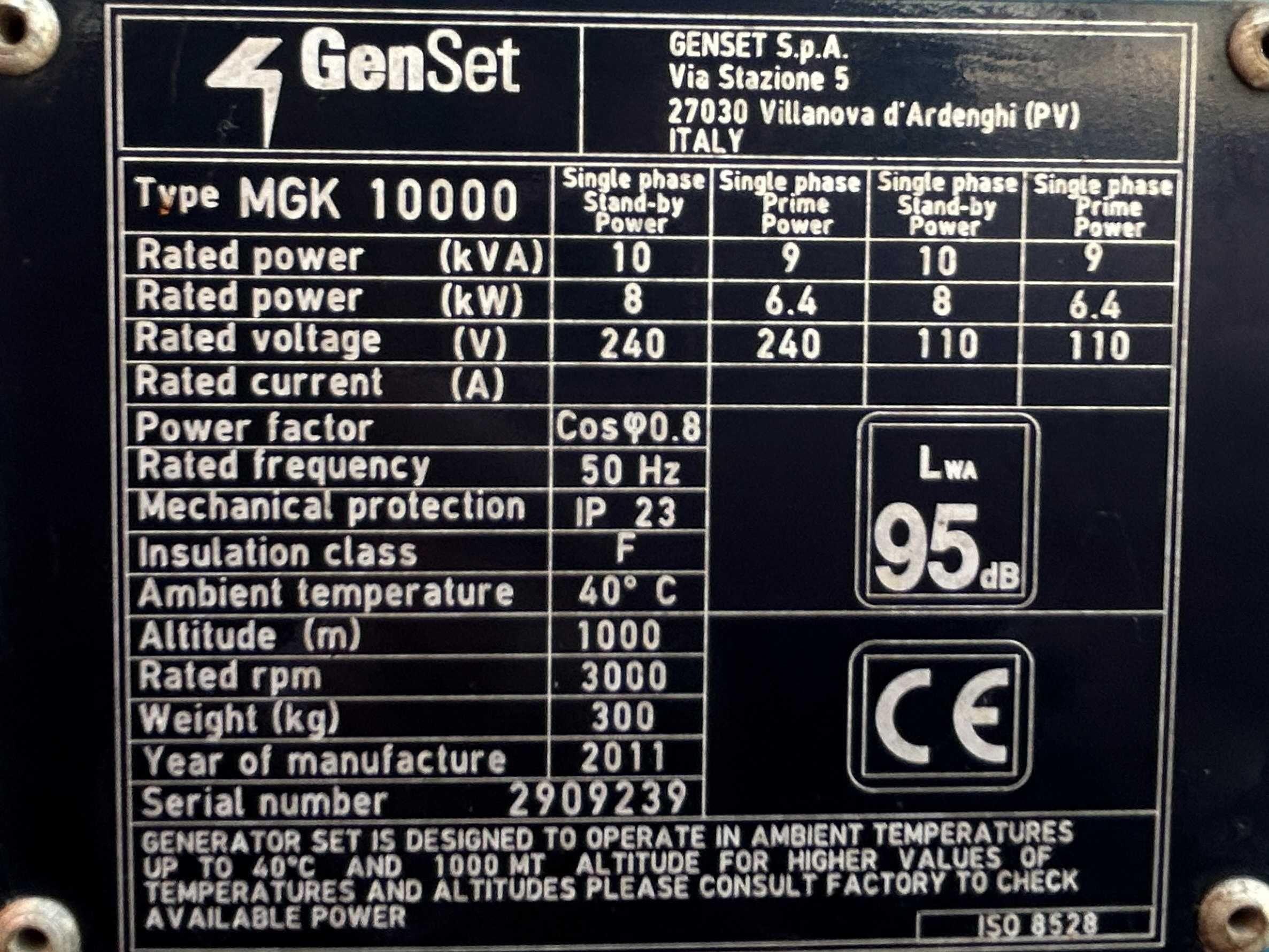 Дизельний генератор GenSet MGK 10000