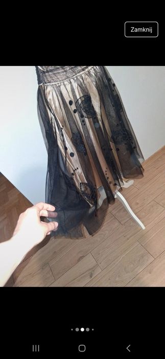 Sukienka M definitions bez ramiączek na welese komunię studniówkę rand