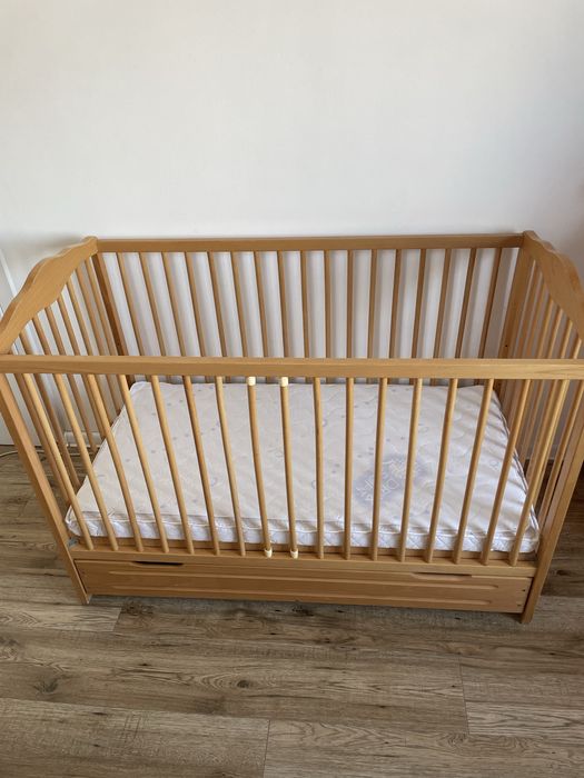Łóżeczko drewniane dziecięce 125/65