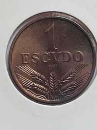Moeda 1 Escudo Bronze República 1974 (BELA)