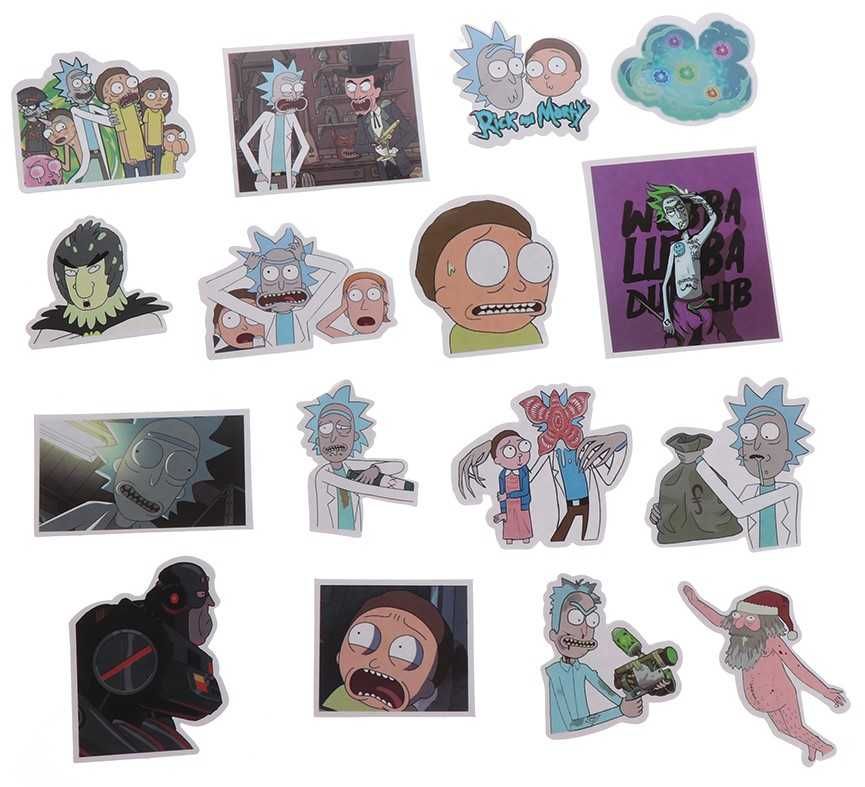 Naklejki Rick i Morty Netflix 50 sztuk