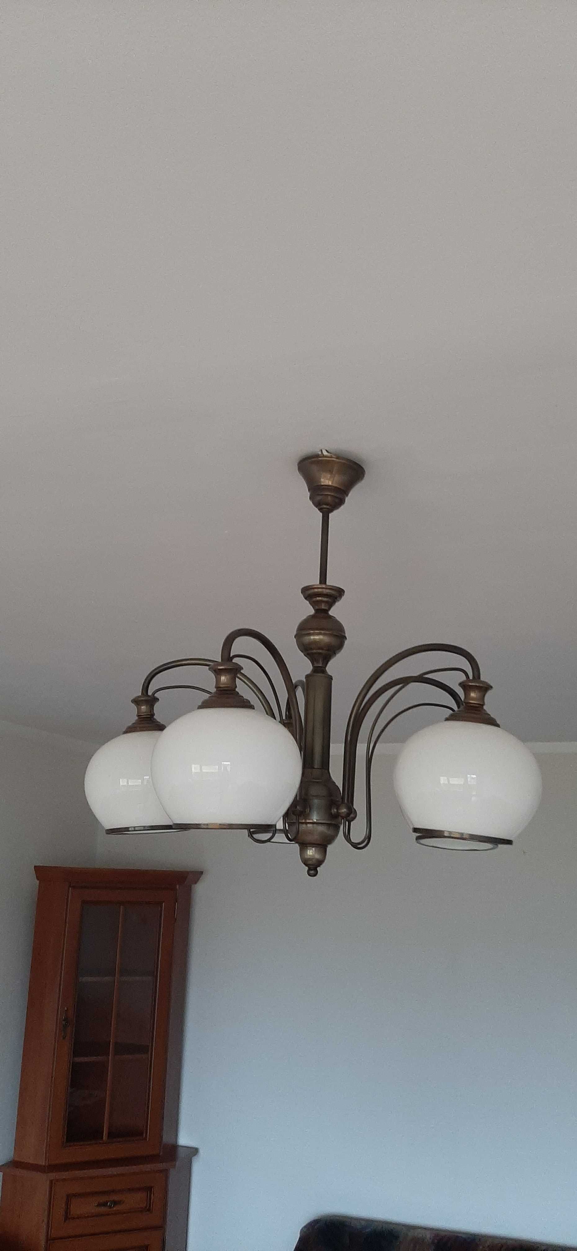 Oryginalny, klasyczny żyrandol z elementami kutym 5 ramienny Lampa