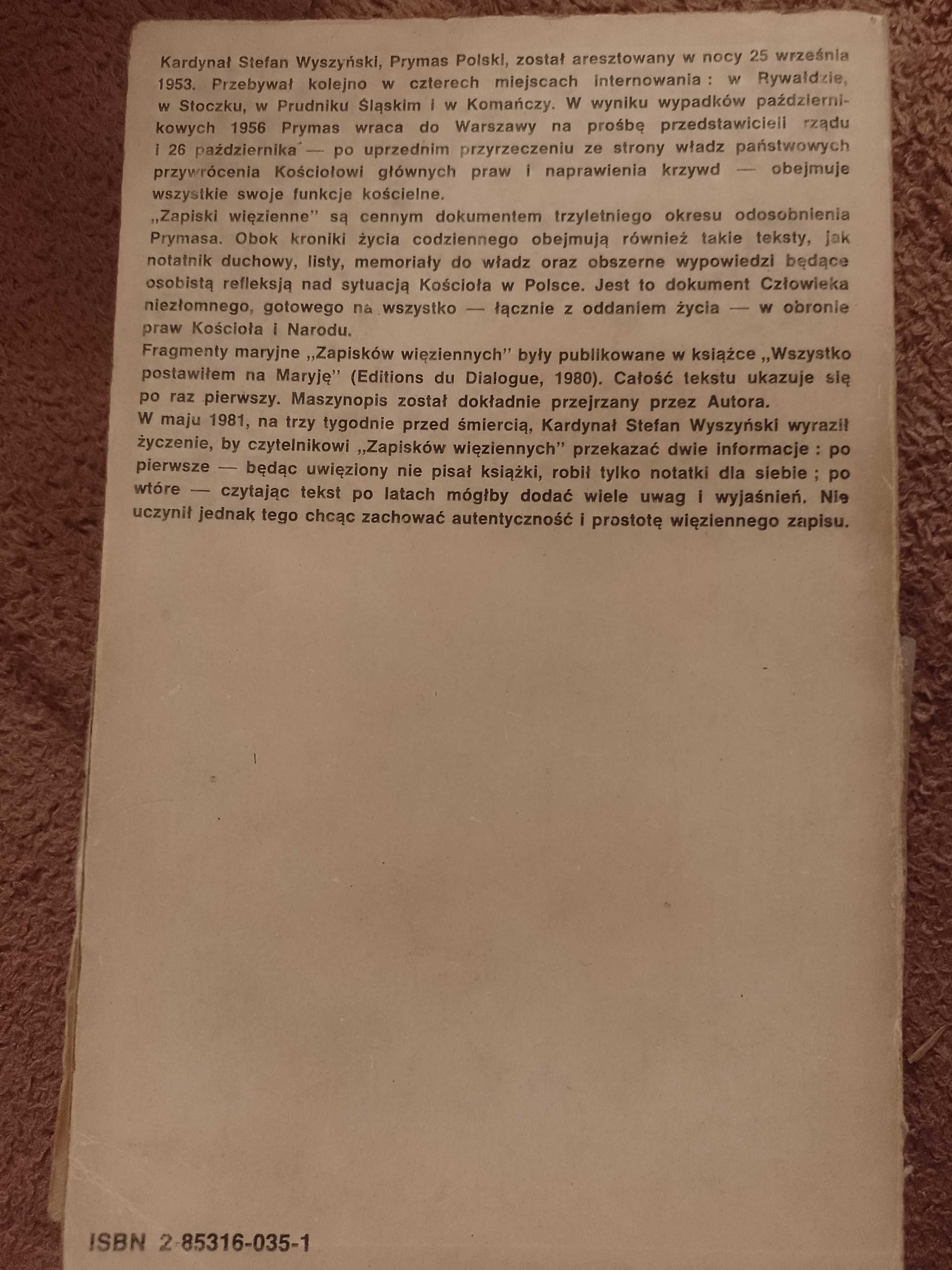 "Zapiski więzienne" S. Wyszyńskiego