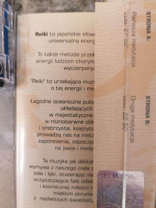 Kaseta muzyka Reiki