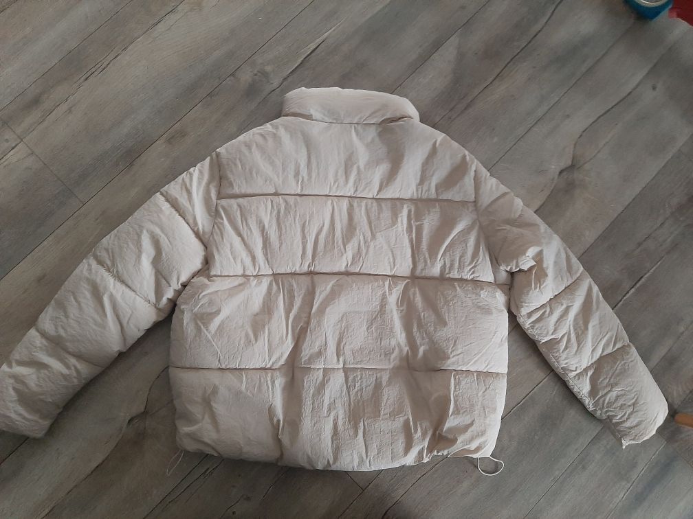 Nowa bez metki kurtka jesienna przejściowa zimowa beżowa puffer 40 l