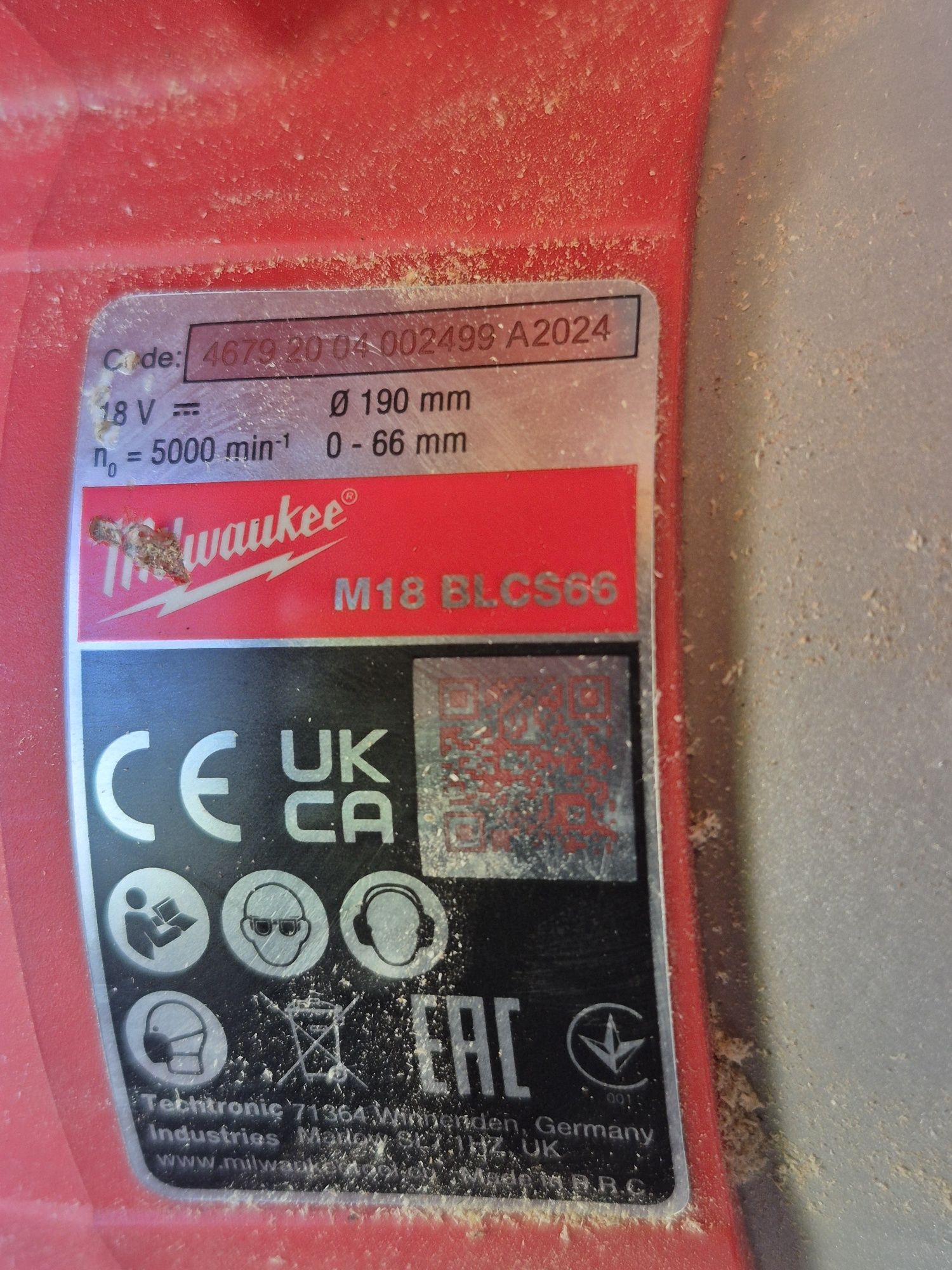 Pilarka tarczowa milwaukee M18 BLCS66
