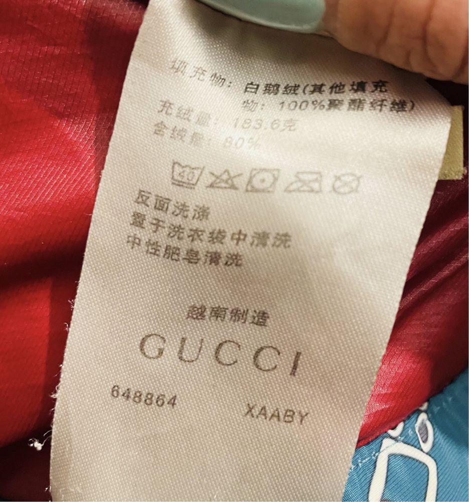 Puchowa kamizelka , The North Face Gucci , M