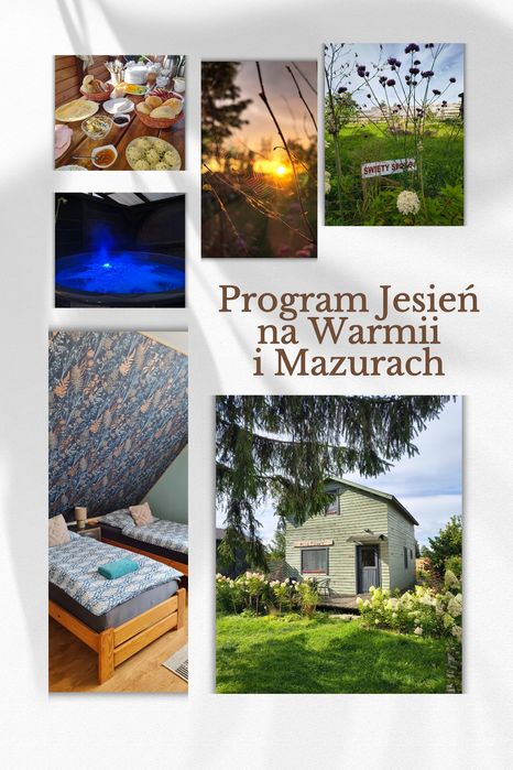 Noclegi bon turystyczny Jesień na Mazurach domek i pokoje gościnne