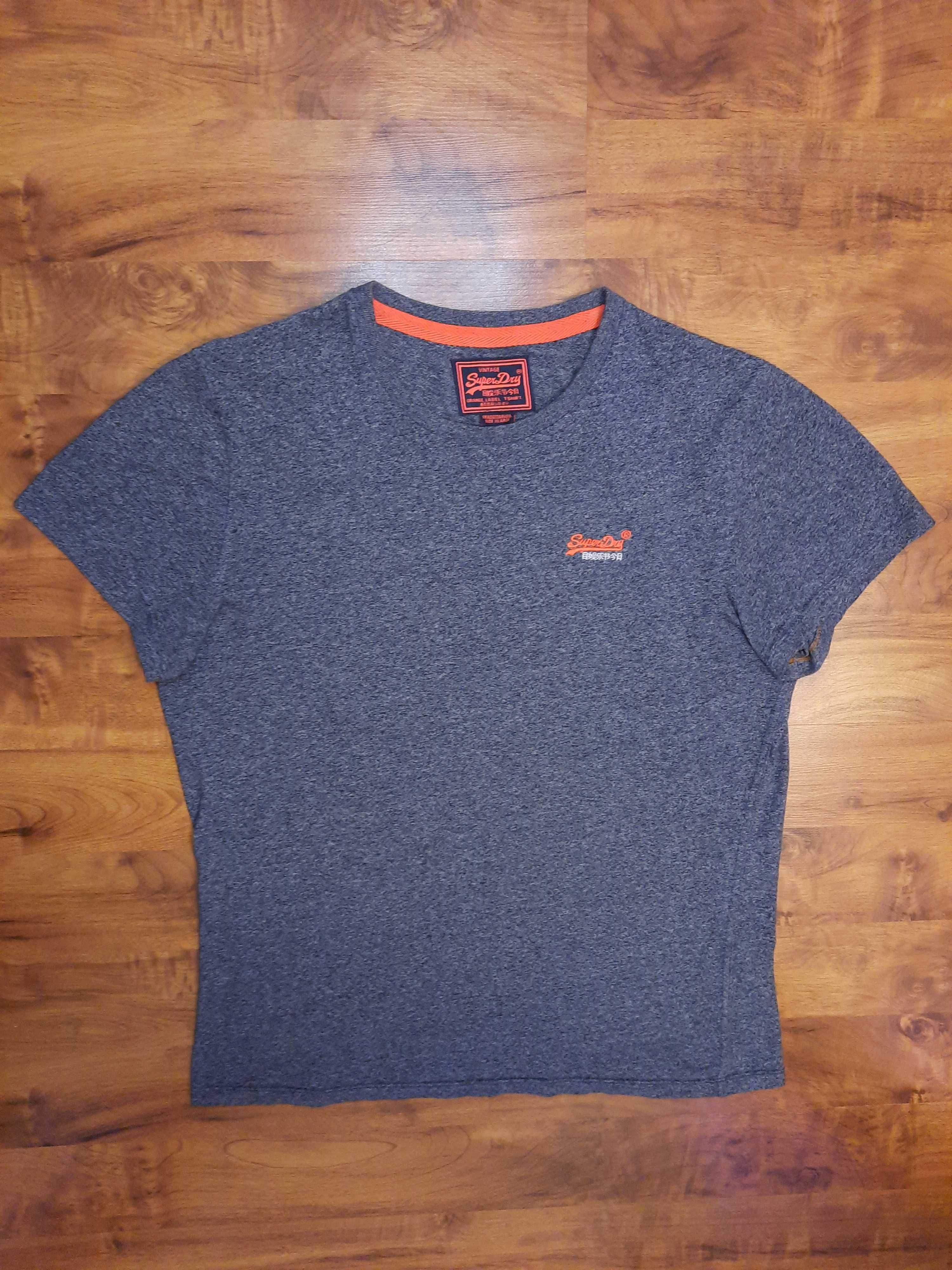 Koszulka szara bawełniana tshirt Superdry rozmiar XL