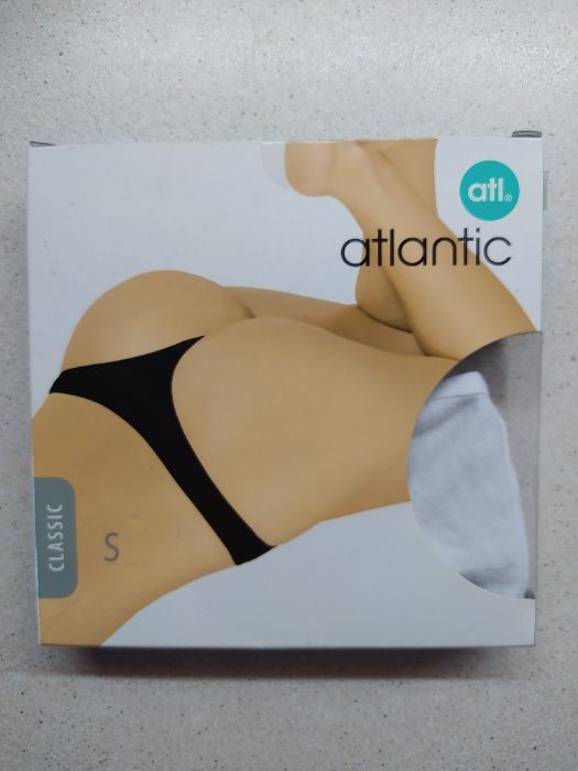 Білі трусики-стрінги Atlantic (Польща) р.S