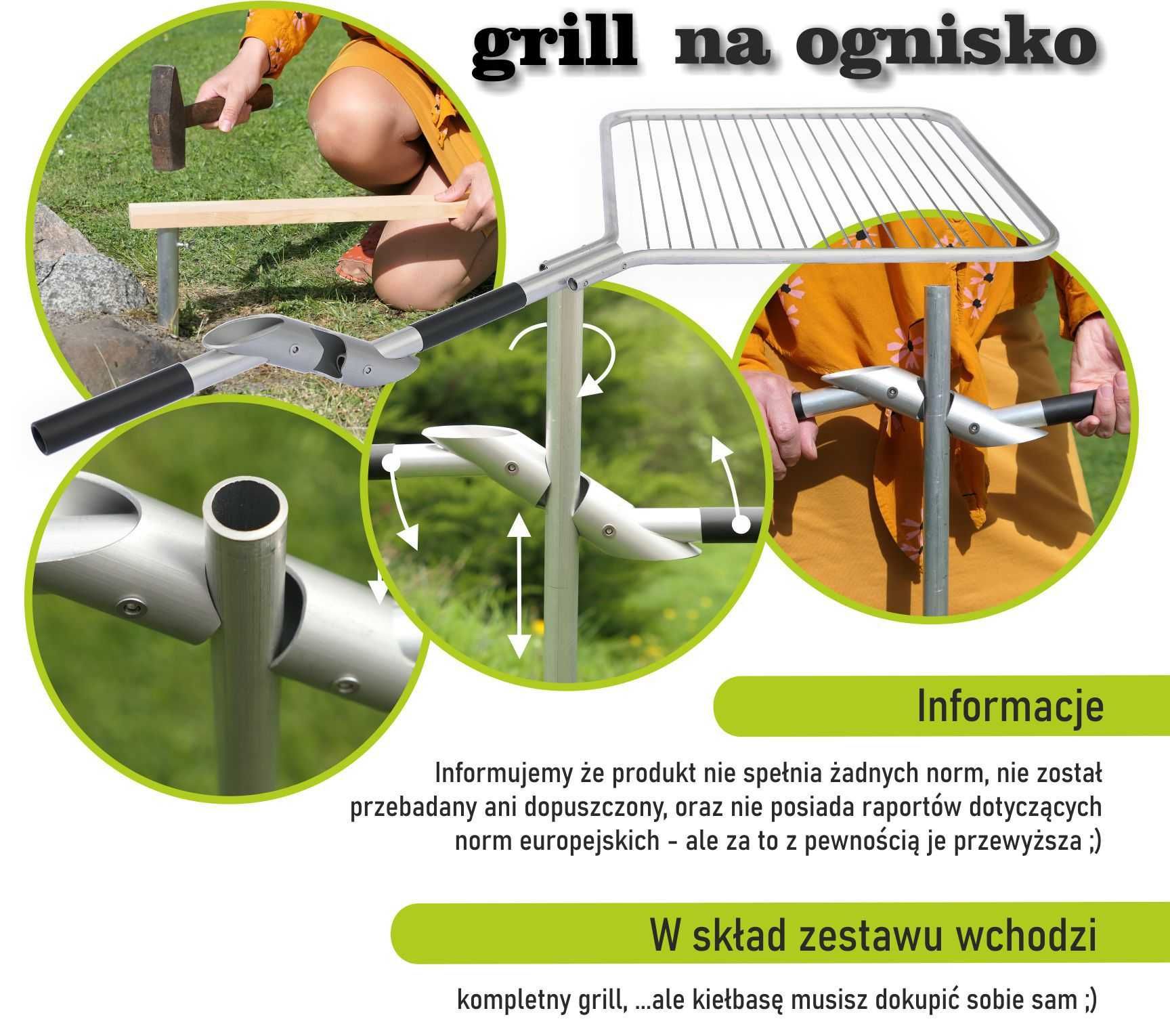 Grill na ognisko. Prosty, lekki, poręczny.