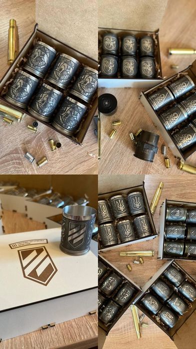 Чарки із гільз МК-19 стопки рюмки ручна робота подарунок сувенір війсь