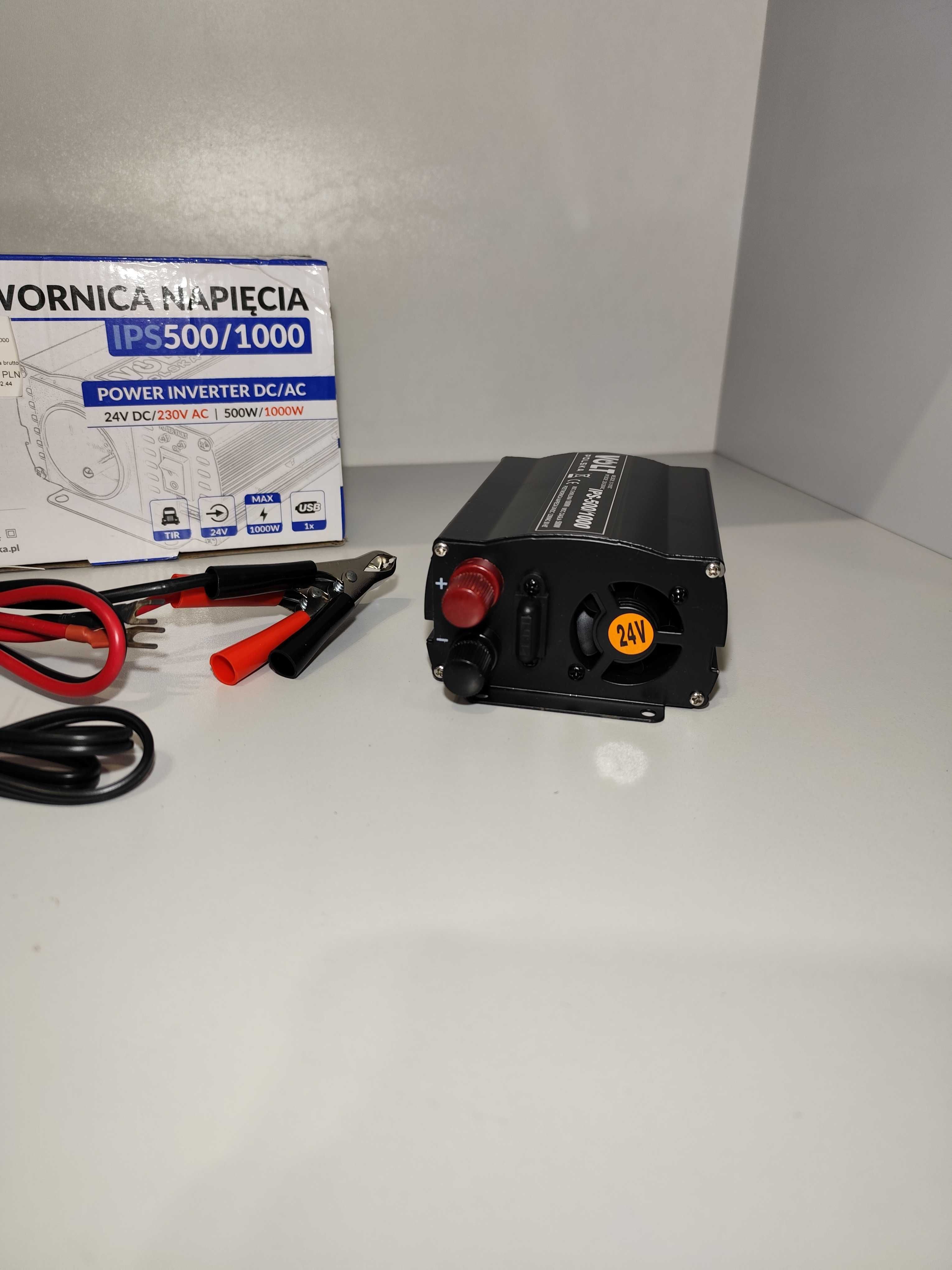 PRZETWORNICA 24>230V VOLT IPS-500/1000  1000/500W+5V (USB)