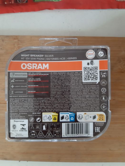Sprzedam żarówki Osram H7