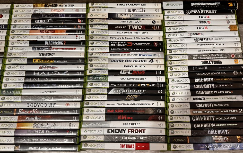 Диски XBOX 360 / ONE / Series X ліцензія колекція ціна за весь лот