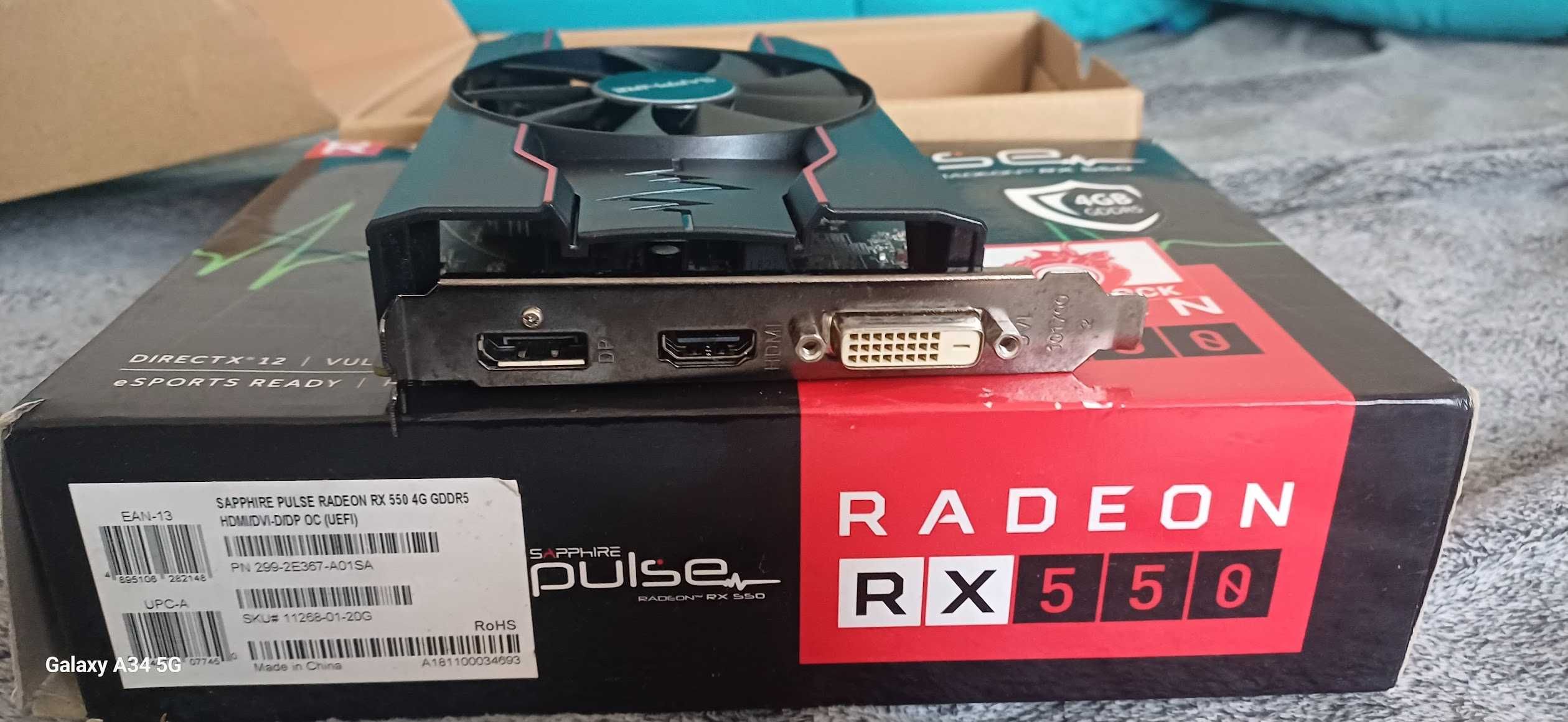 AMD  Radeon RX550 Sapphire Pulse