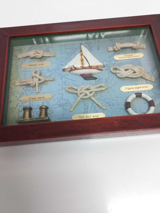 Quadro com nós  de marinheiro vintage. Impecável