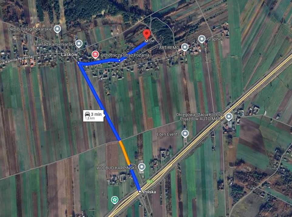 Działka 982 m2 Lasków, gm. Dąbrówka (35km od Warszawy)