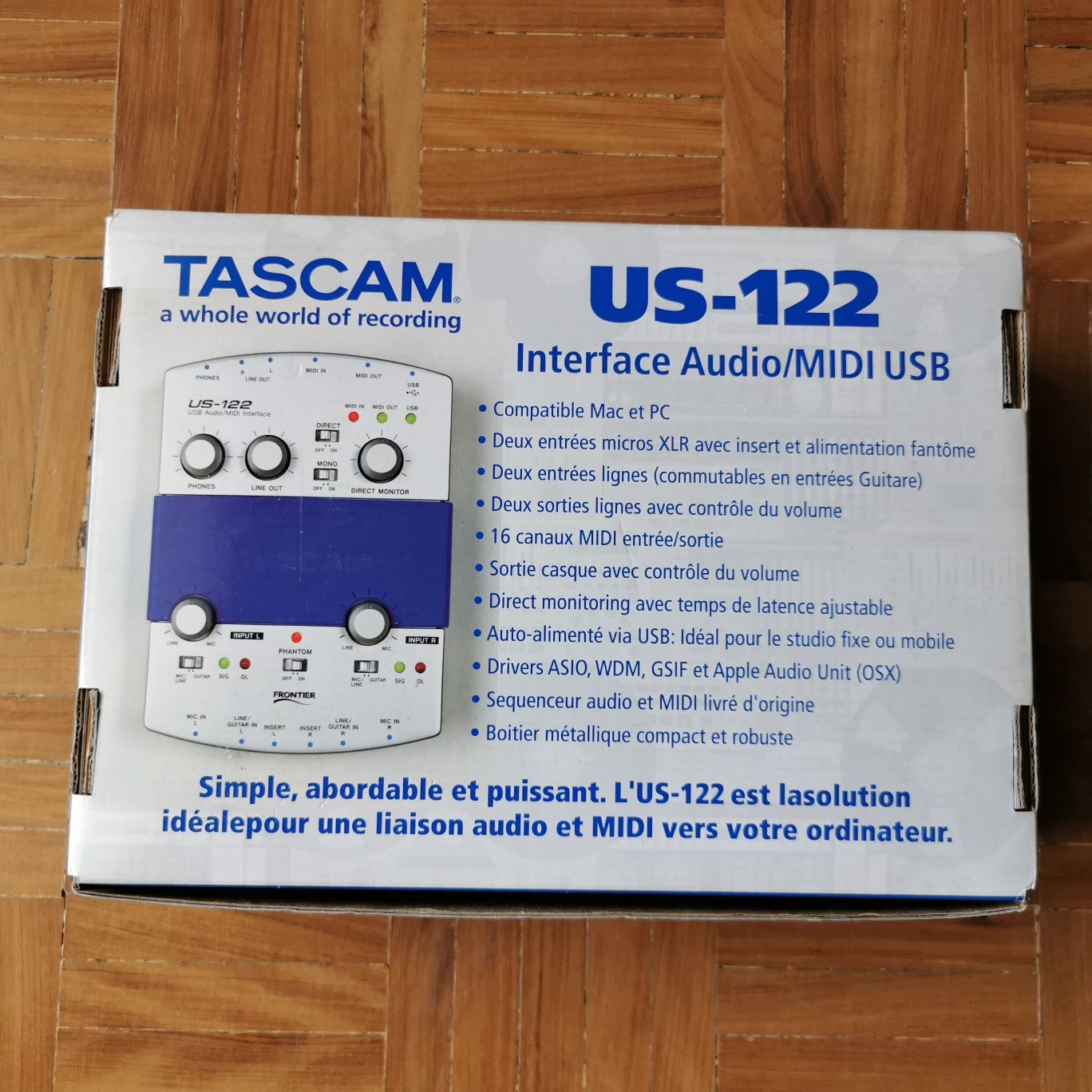 Interface Tascam US-122 USB Audio/Midi. Muito bom estado!