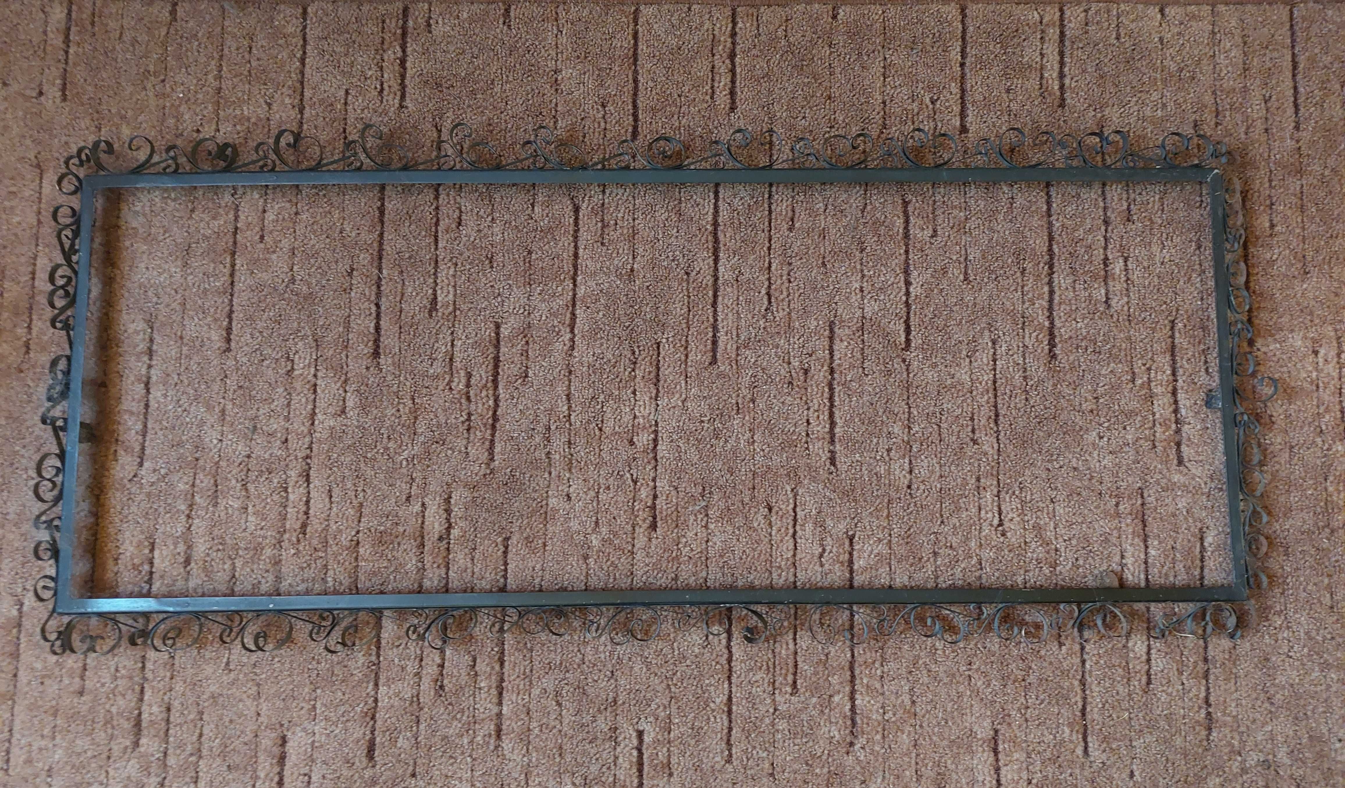Rama metalowa prostokątna 101 x 38 cm Vintage PRL
