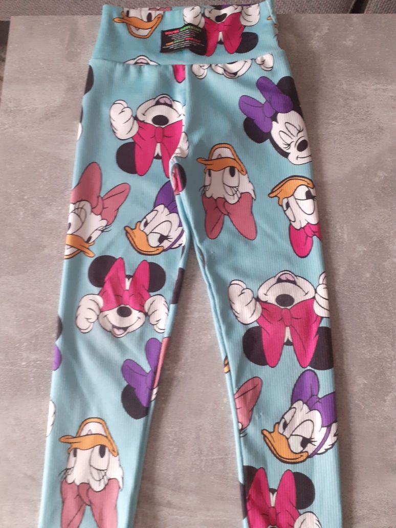 Legginsy miętowe dziewczęce