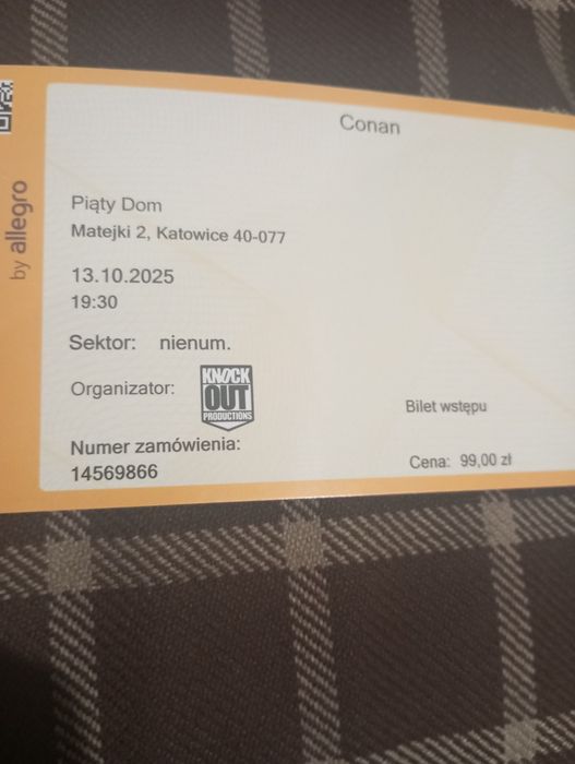Bilet na koncert Conan