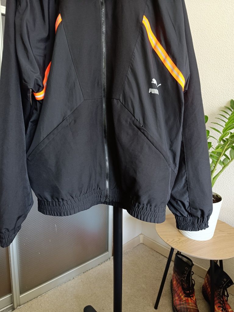 Мужская куртка ветровка puma tfs tailored for sport woven black track