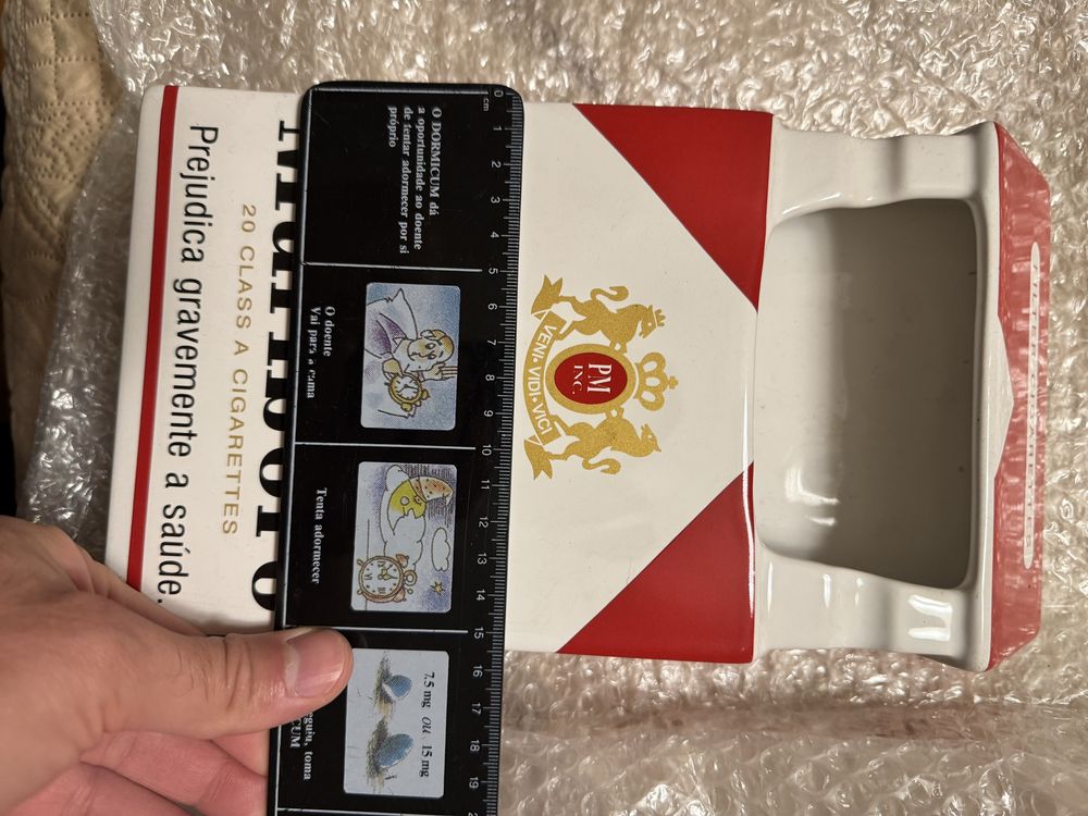 Cinzeiro Marlboro cerâmica grande vintage