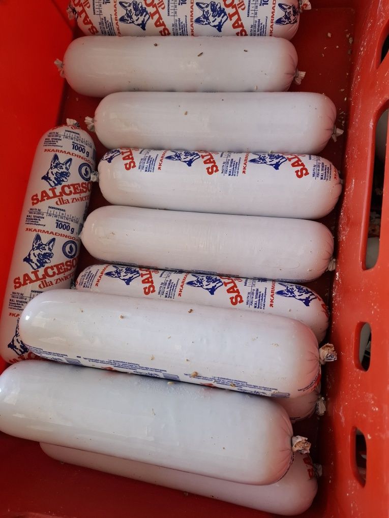 Karma Kiełbasa pies kot mięso dla psa kota 1 kg