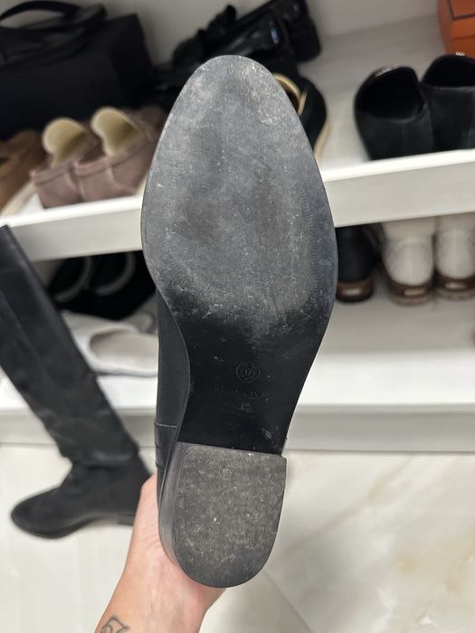 шкіряні чоботи  козаки Massimo Dutti