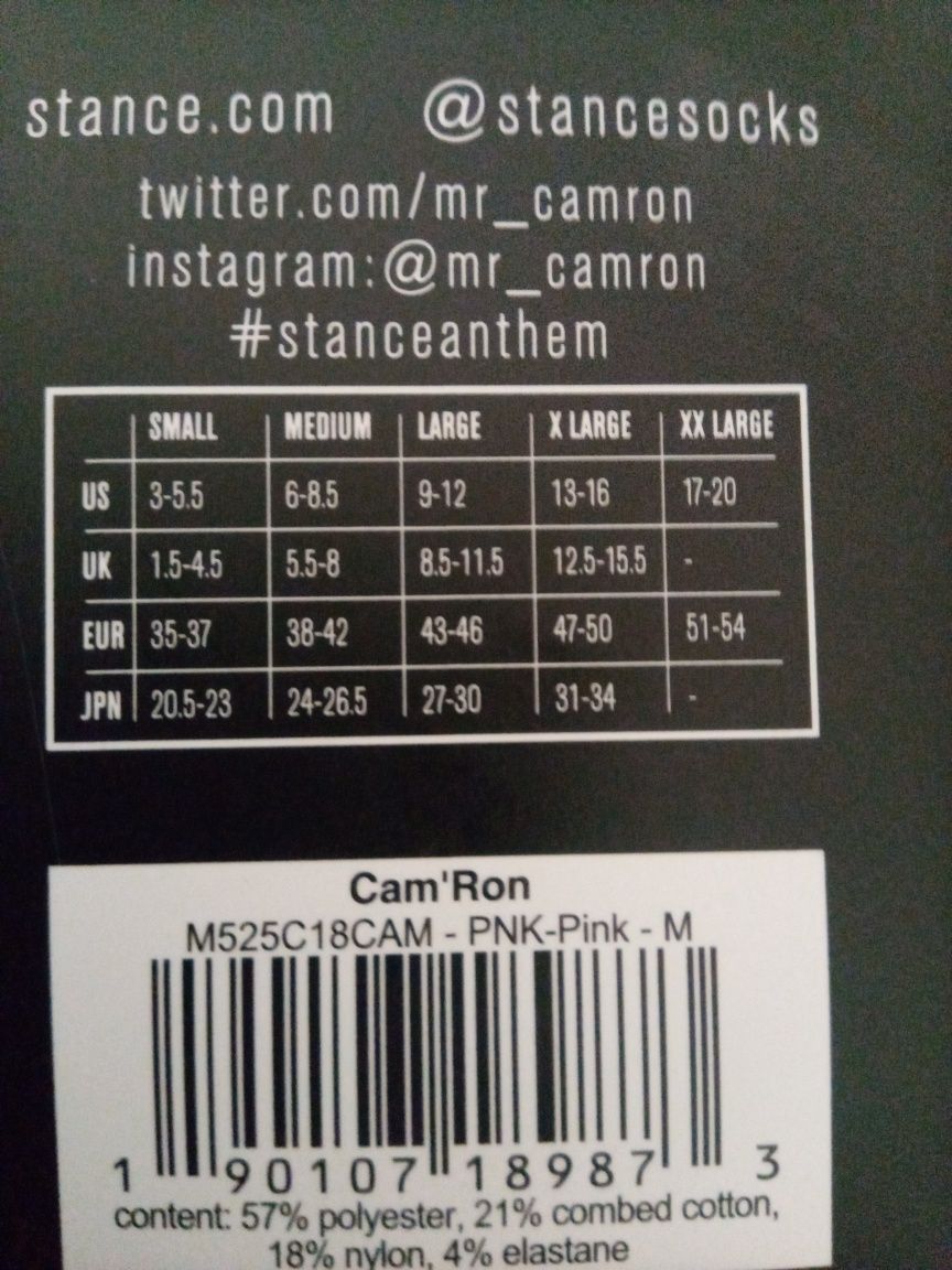 Носки Stance -CAM'RON pink M