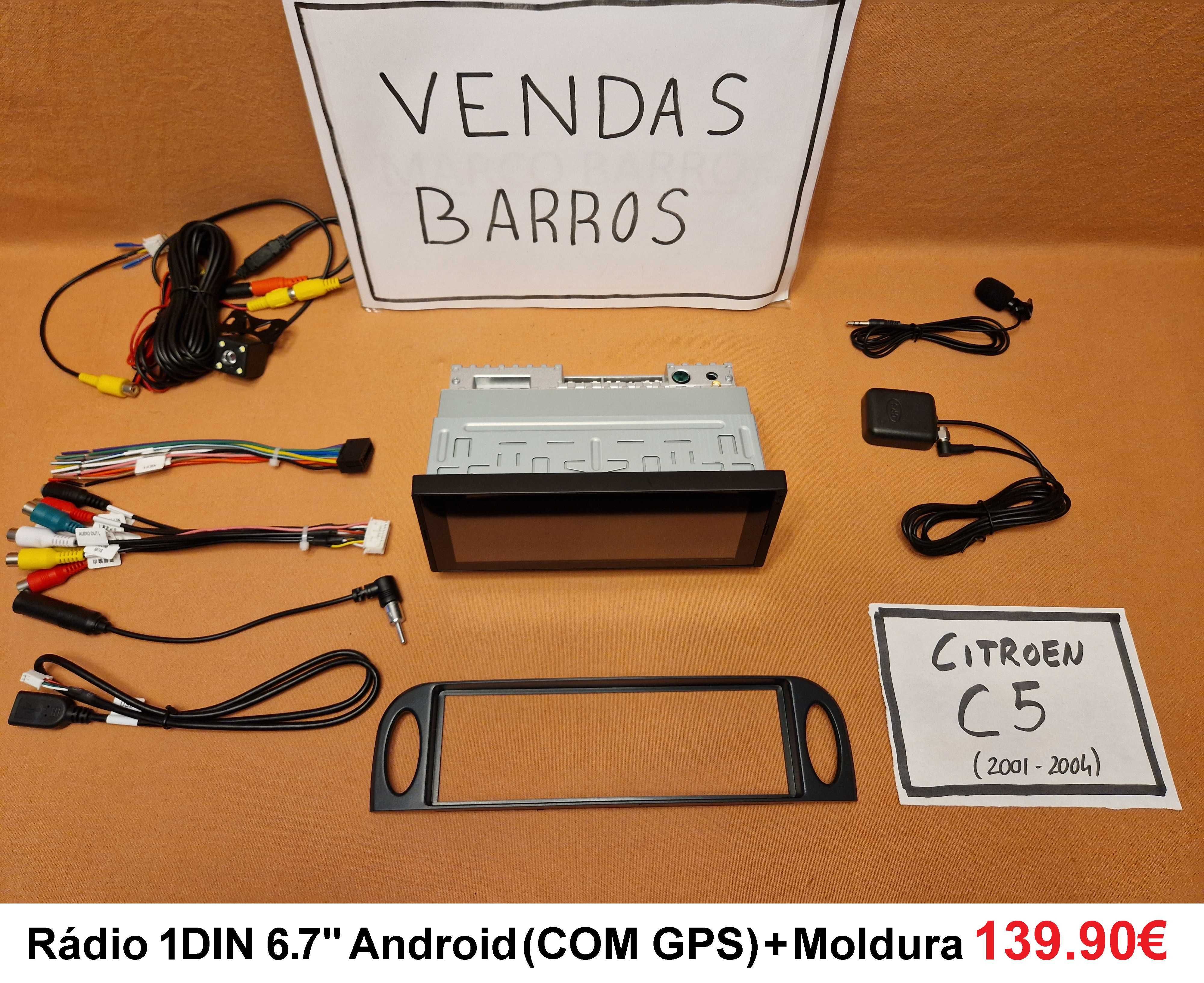 (NOVO) Rádio 1DIN • CITROEN C5 • (2001 a 2008) • Android GPS (2DIN)