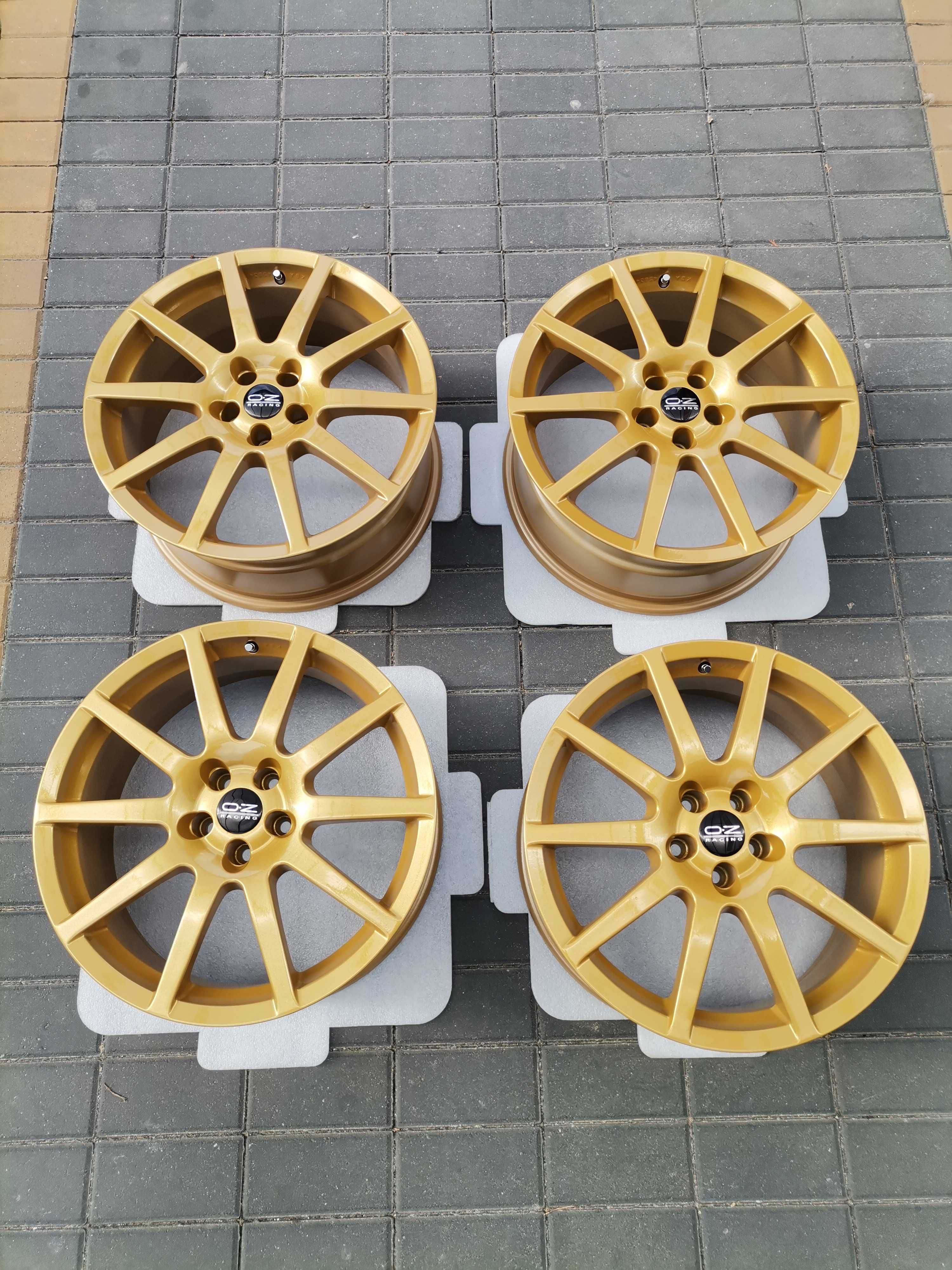 Oz 18" 5x100 8j Gold Śliczne Vw Skoda Seat Subaru.