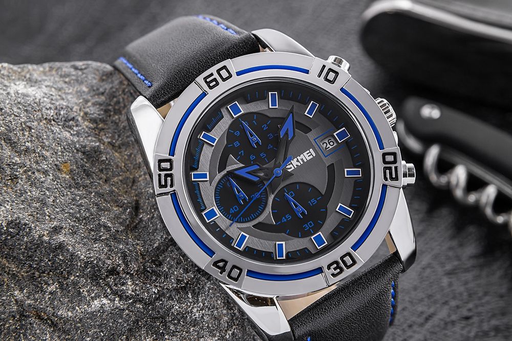 zegarek męski skmei 9156sibu + box