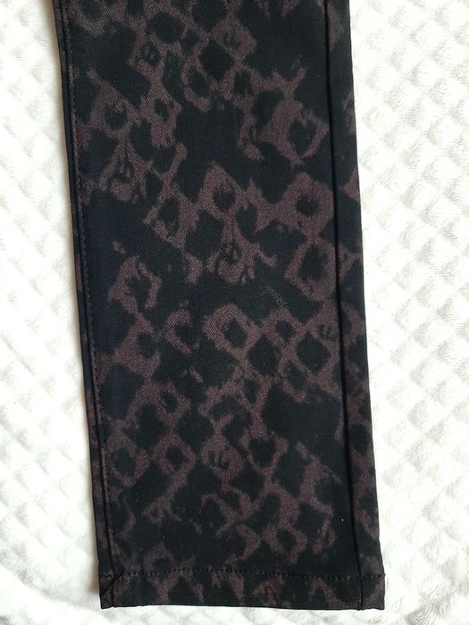 Штани, брюки, стрейч, жіночі, нові, з мерехтливим принтом, р. 36(S)