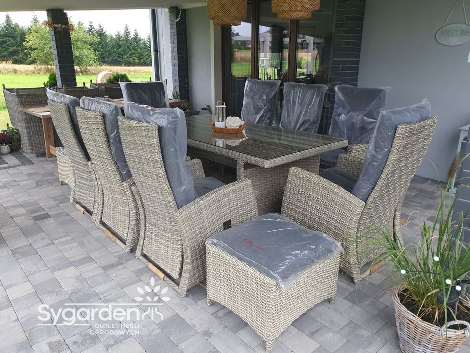 Meble ogrodowe, zestaw mebli ogrodowych Premium,8-10 osobowy!