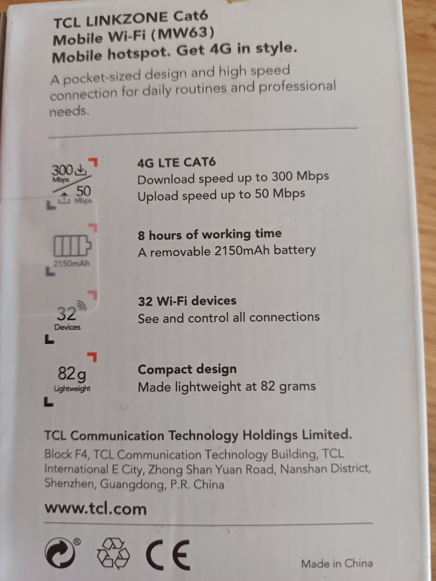 Router lte tcl mw63 kat6
