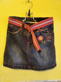 Spódniczka jeansowa  z haftem dziewczęca na 116 cm Matthew Williamson