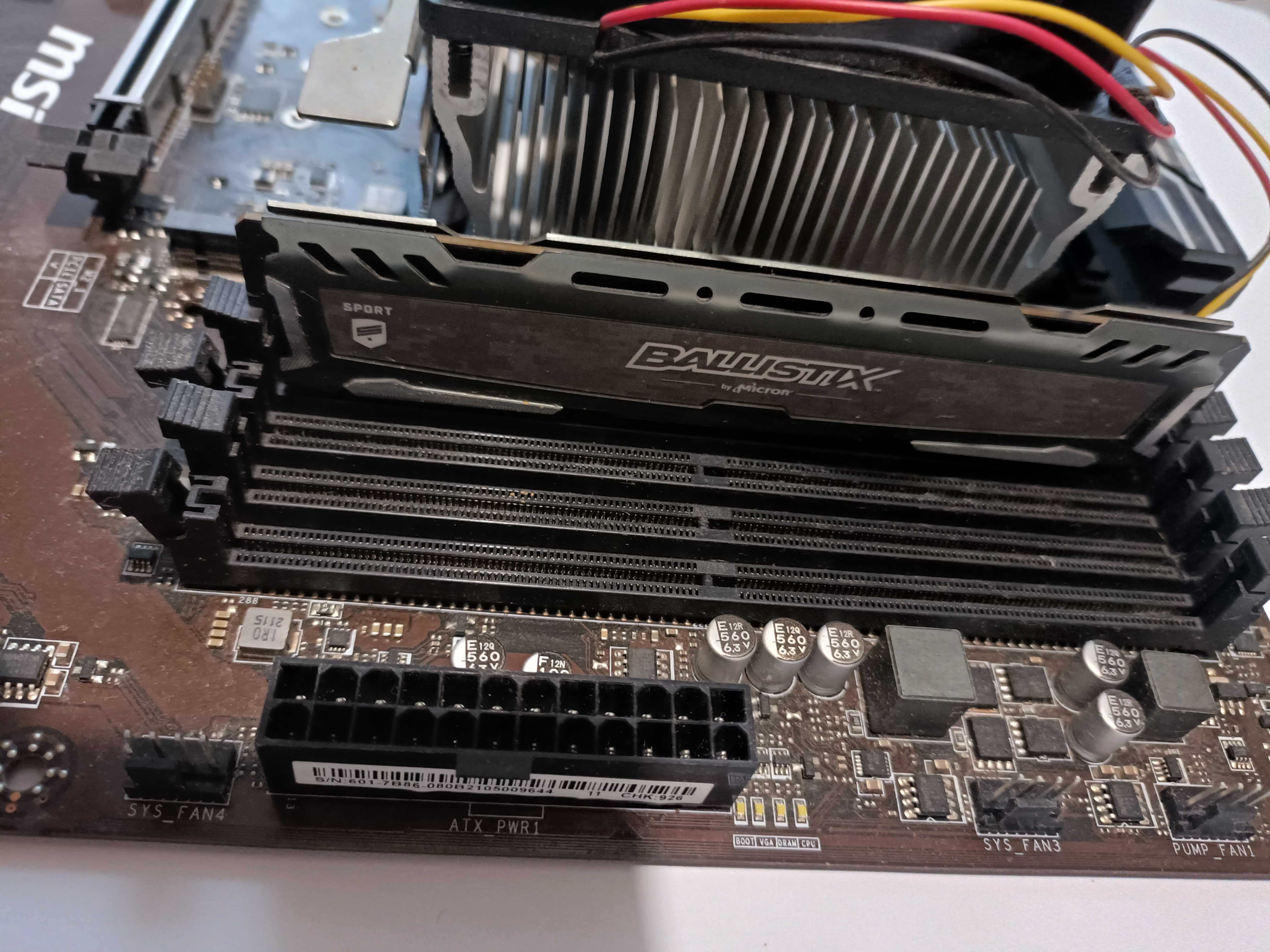 Материнська плата MSI B450-A PRO MAX Процесор AMD Ryzen 3 1200 тушка