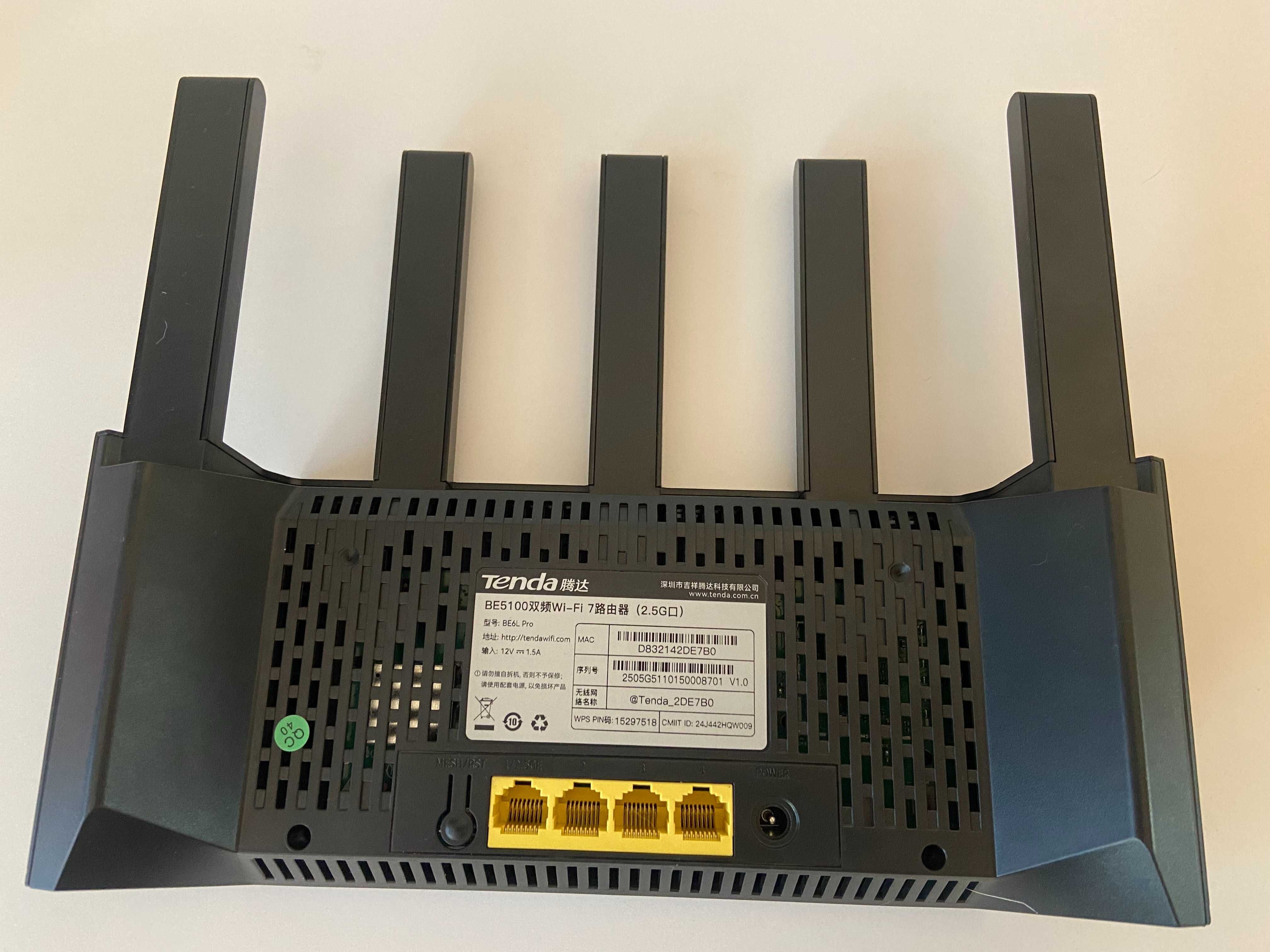 Роутер Tenda BE5100 (BE6L Pro), 2 и 5G  - сигнал мощнее в 1,5 раза CN.