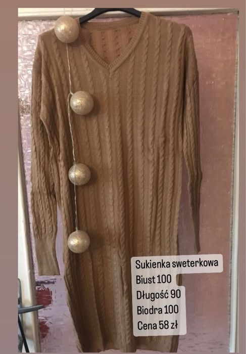 Sukienka sweterkowa biust 100