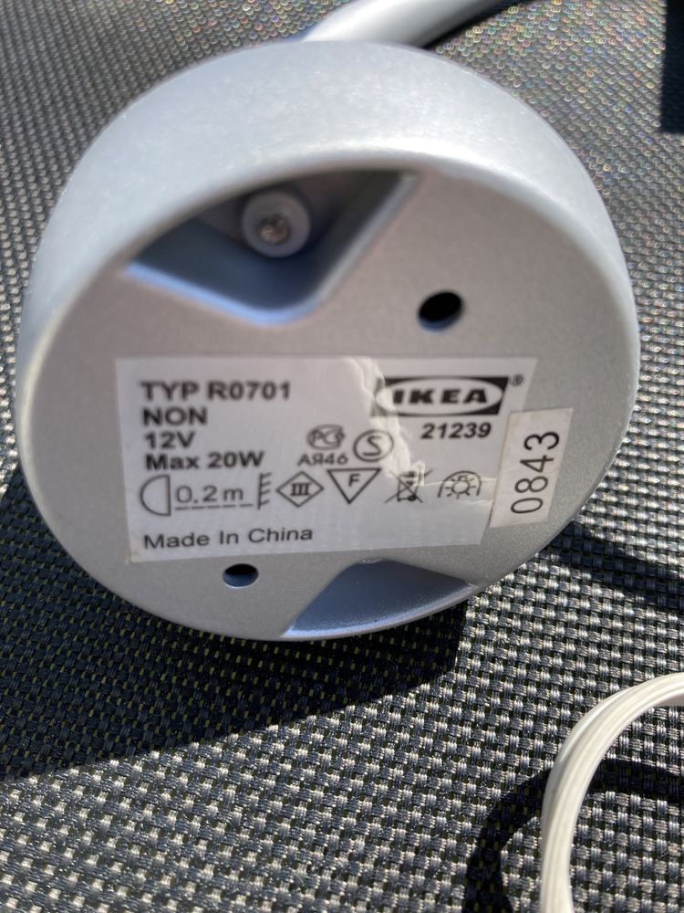 Lampka Ikea 220V max 20W/12V