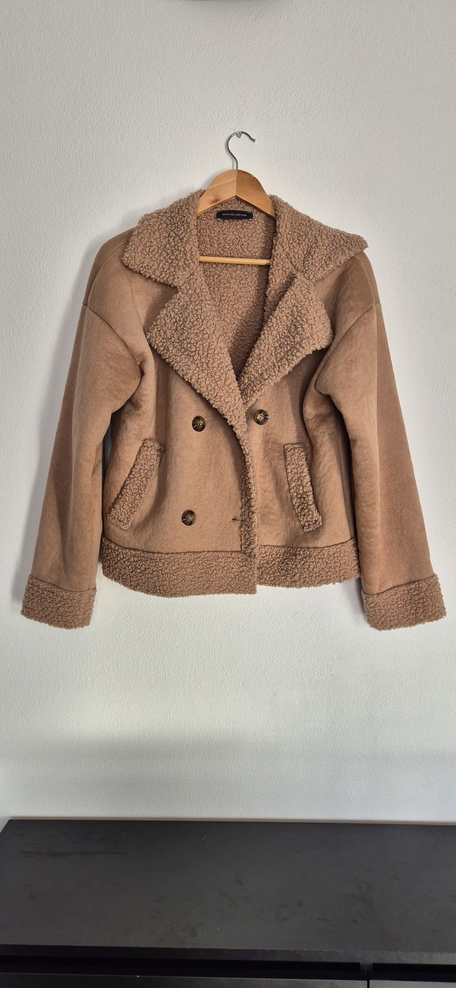 Brązowy kożuszek New Collection oversize