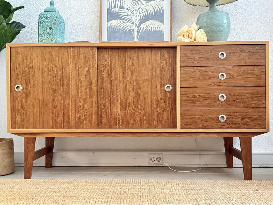 aparador, consola, armario, movel, area, carvalho, vintage, rustico